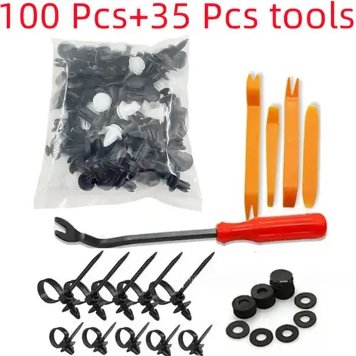 835 Car Push Retainer Black Nylon Fastener Clips in Plastic Box for GM Ford Lexus Honda Chrysler Mazda Nissan Jeep Ford - Image 10