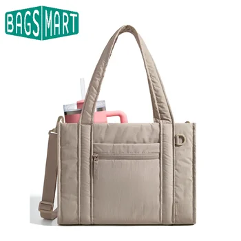 حقيبة يد صغيرة من BAGSMART للنساء حقيبة كروس خفيفة الوزن مع حقيبة كتف صغيرة بسحاب للسفر والعمل والكلية 1