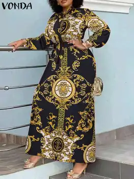 Robe femmes bohème imprimé fête Robe d’été à manches longues