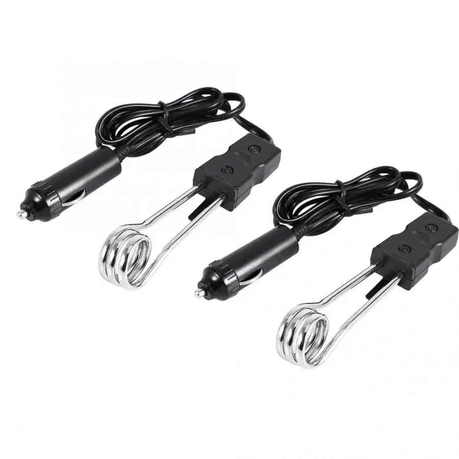 Mini Electric Water Heater Immersion Instantaneous Water Heating Rod 12V/24V Portable Car Hot Boiler Heater Element