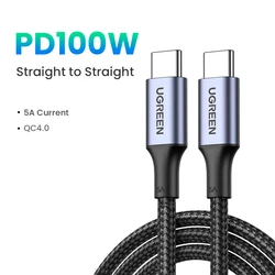 UGREEN 100W USB - C Fast Charging Cable - 2m (100W Metal Grey)