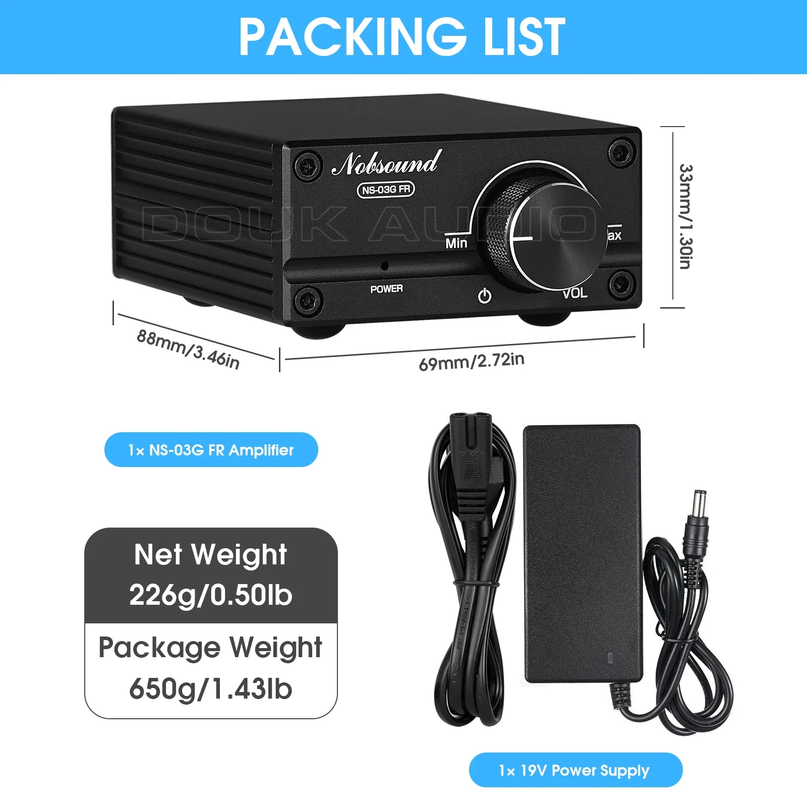 thumbnail image 2 of Nobsound Latest Mini 100W Subwoofer / Full Frequency Power Amplifier Mono Channel Audio TPA3116D2 Amp 2 of 10