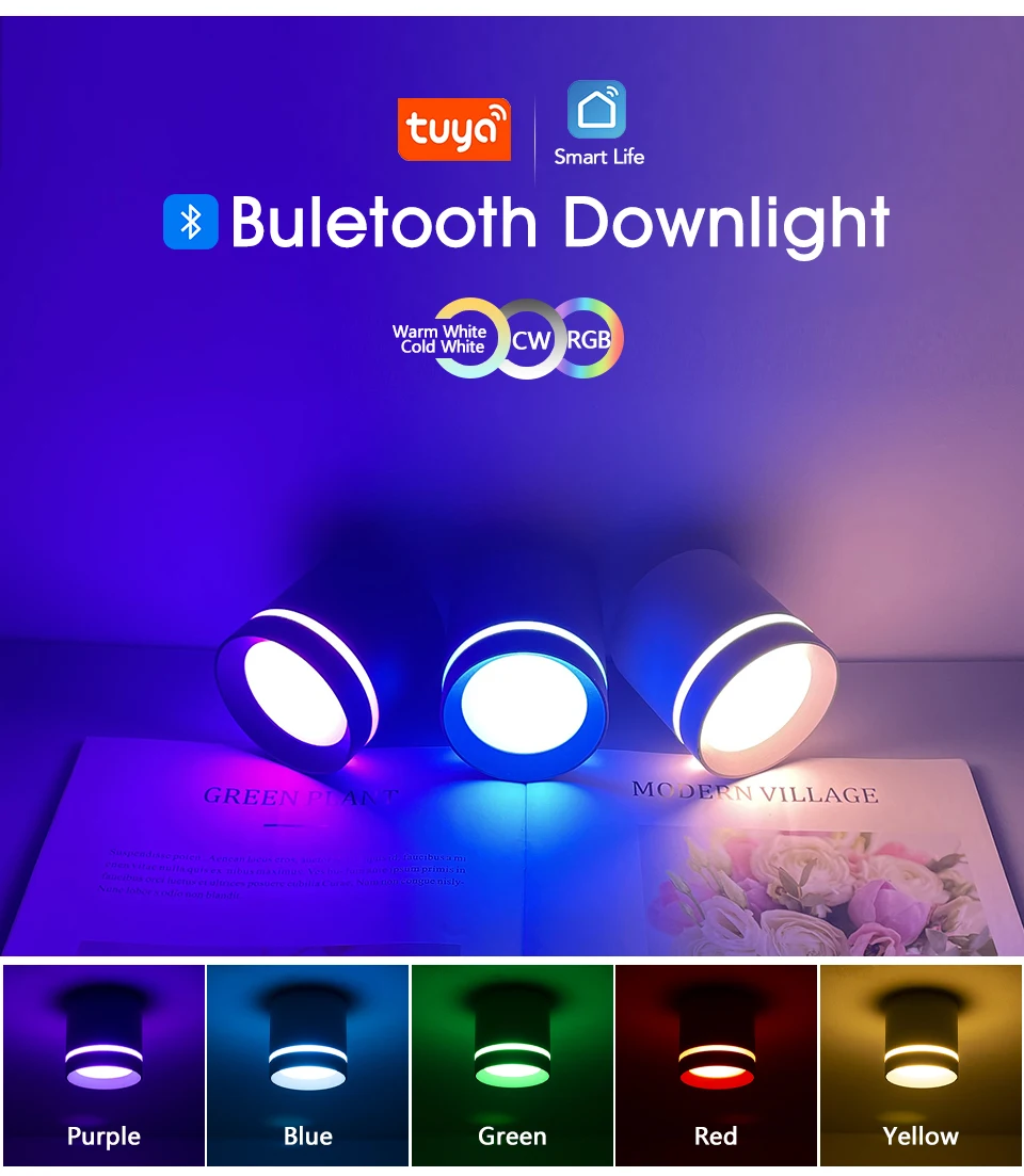 Description Picture 2 of itemMARPOU Tuya Surface Mounted LED Downlight 13W Dimmable Ceiling Spotlight Spots Lamp For Home Bedroom Modern decoration for room