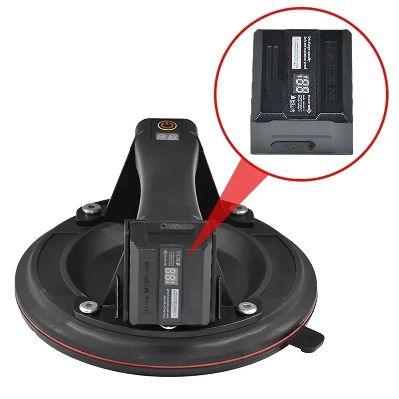 Ventosa elettrica da 8 pollici 200 kg 2 batterie Caricatore di tipo C per piastrelle di ceramica/piastrelle di vetro Ascensore di aspirazione Strumento di sollevamento pesante  202216001