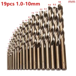 Broca helicoidal de vástago recto de cobalto, herramientas eléctricas de carpintería para perforación de Metal y acero inoxidable, alta calidad, hss co M35