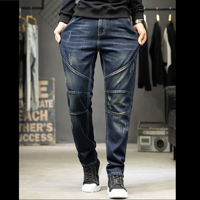 Jeans déFlexPO Gy pour hommes, pantalons droits, denim déchiré, coupe couvertes, mode coréenne, grande taille, adt, fjMan 1