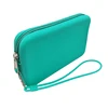 1PCS Square Silicone Cosmetic Storage Bag Travel Makeup Brush Holder Portable Digital Storage Bag Waterproof Case 5