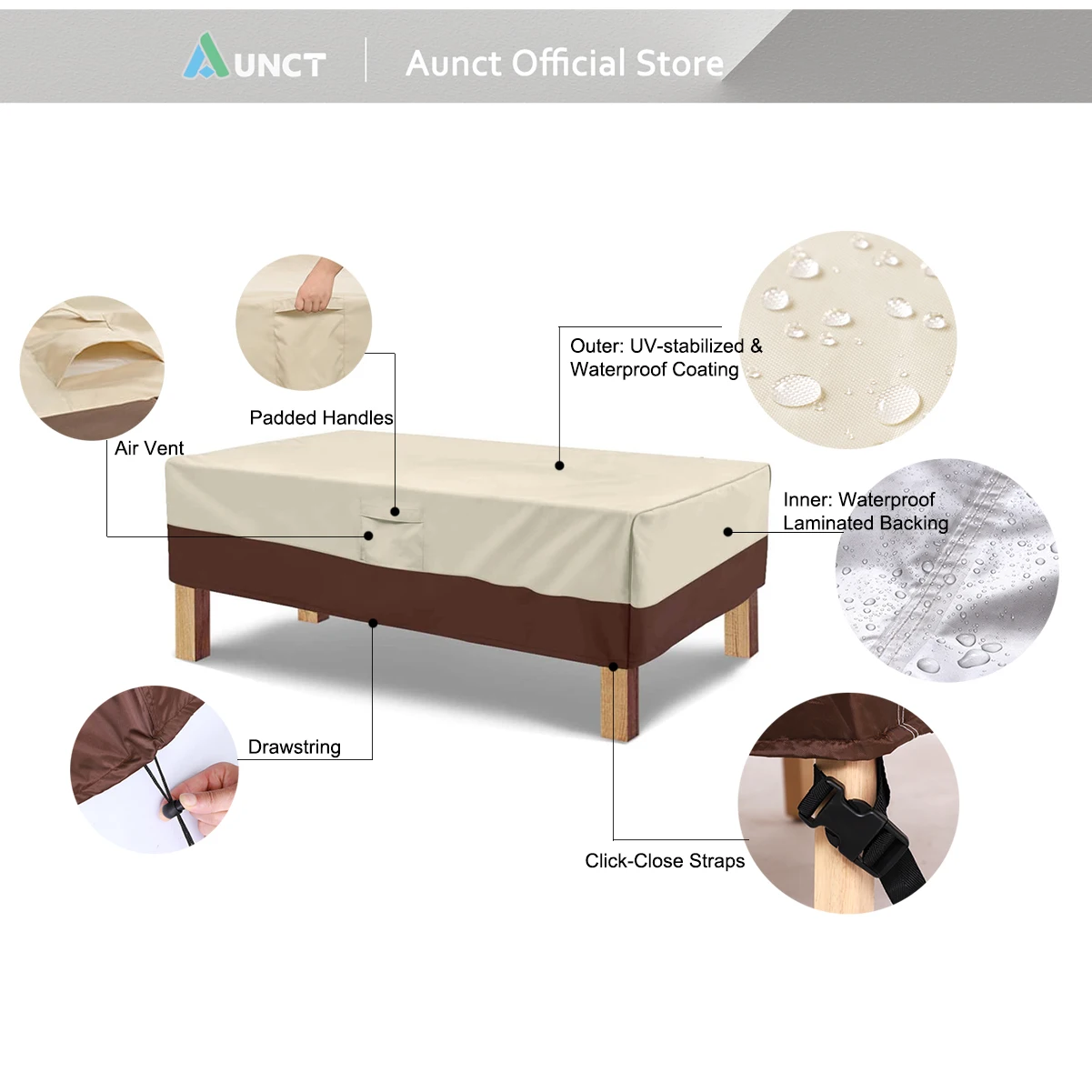 420D HEAVY DUTY Outdoor Garden Furniture Cover for Sofa Table Chair Patio Waterproof Wind-Proof Anti-UV Against Rain Snow 2