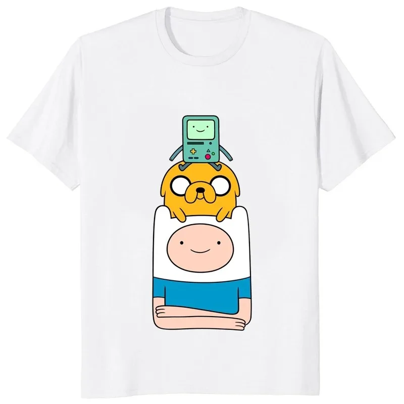 Adventure Time Printed Cartoon Graphic Streetwear Fashion T-Shirts Harajuku Clothes Short Sleeve Summer Tee Casual Female Tops 1