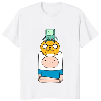 Adventure Time Printed Cartoon Graphic Streetwear Fashion T-Shirts Harajuku Clothes Short Sleeve Summer Tee Casual Female Tops 1
