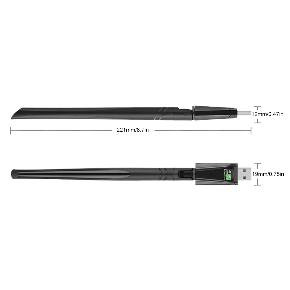 AX919 900mbps USB 블루투스 5.3 와이파이 어댑터, PC BT 와이파이 6 2.4G 5G 5dbi 동글 USB 무선 와이파이 리시버, 2 인 1