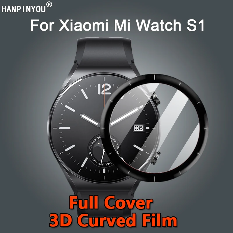 Для Xiaomi Mi Watch S1 Ультра прозрачная полное покрытие 3D изогнутая поверхность мягкая