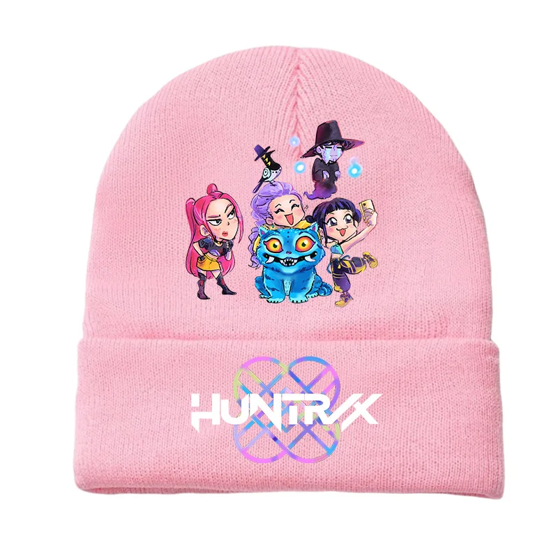 K-pops Demons Hunters Knitted Hats Men Women's Kawaii Hats Outdoor Warm Hat Anime Mira Rumi Zoey Cosplay Cap Christmas Gift