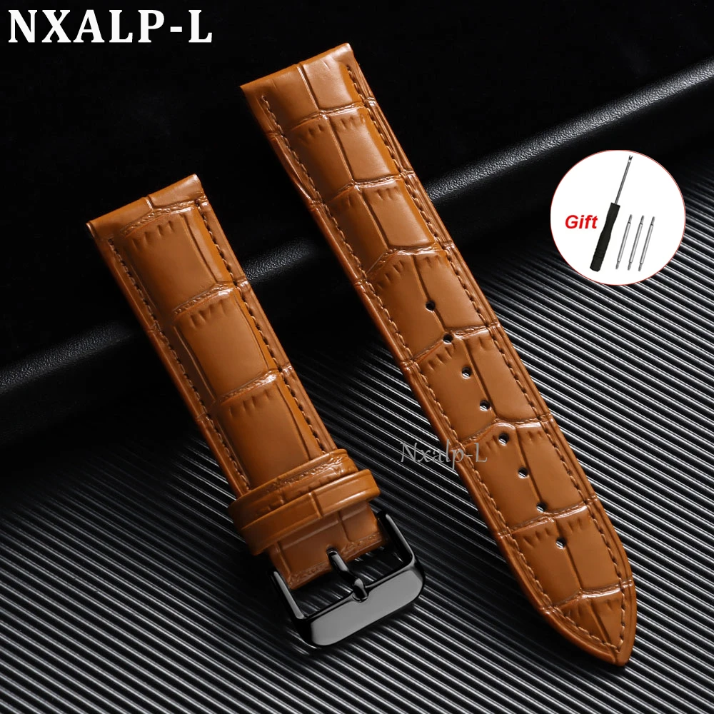 Premium Genuine Leather Watch Band Replacement Strap – Elegant Cowhide Wristband