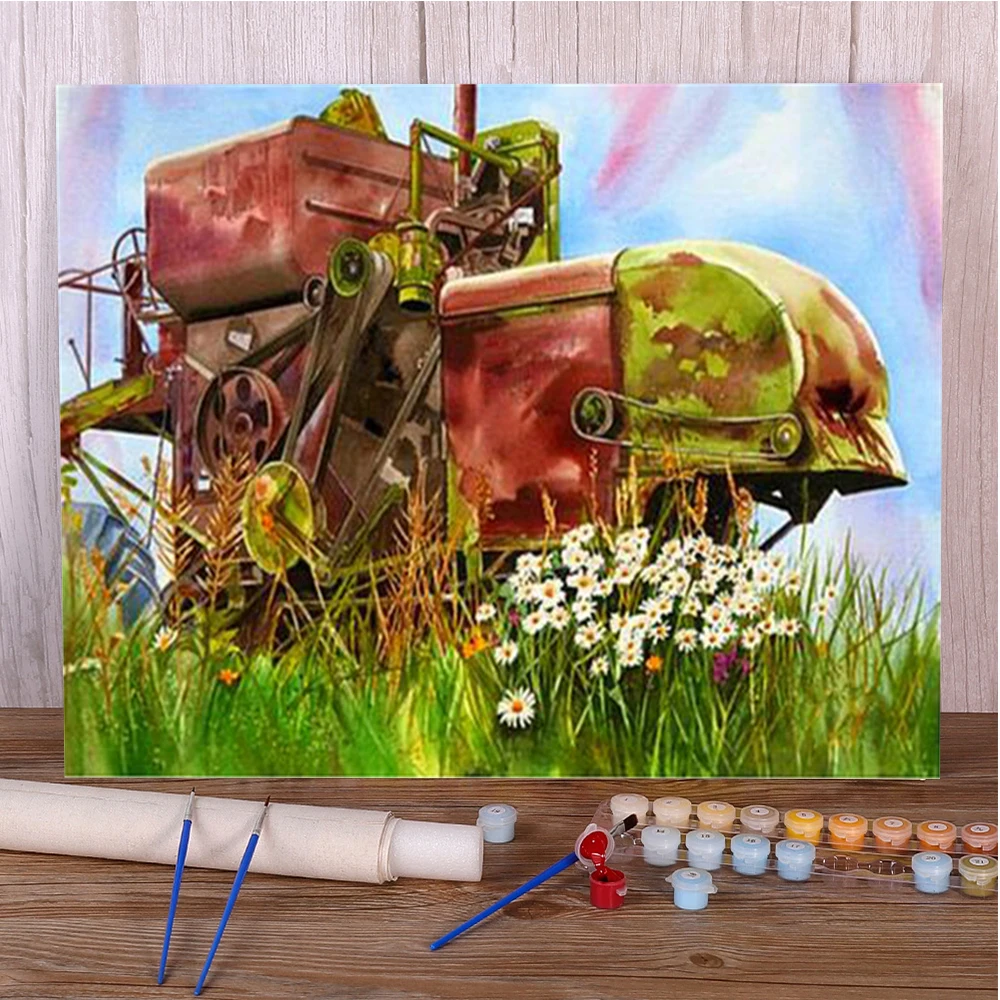 John Deere Tractor Art Paint By Numbers - Paint By Numbers