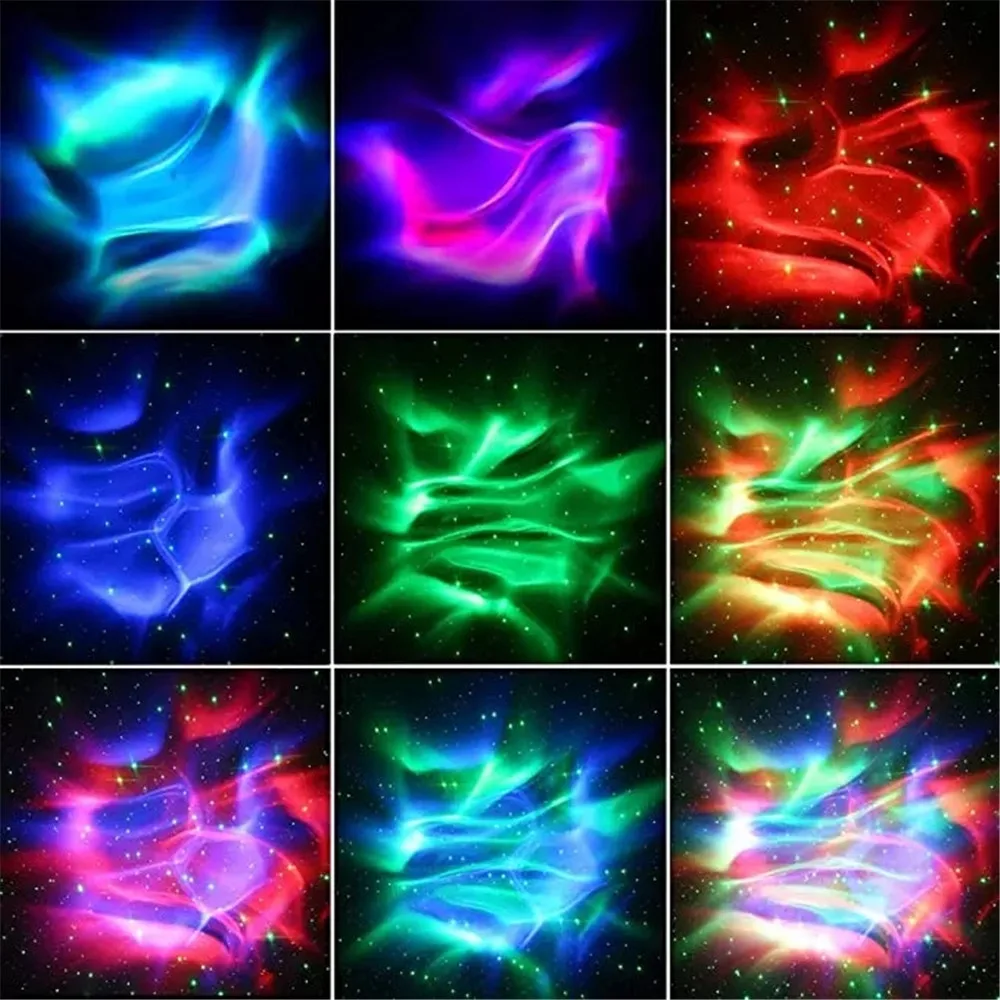 LED Nebula Projector Lighting Ambiance Night Light Star Laser Lights USB Bedroom Decor Party DJ Kids