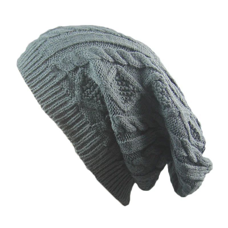 Winter Women Beanies Knitted Hat Cotton Twist Pattern Caps Autumn Warm Thick Outdoor Fashion Casual Soft Knitted Hats 6