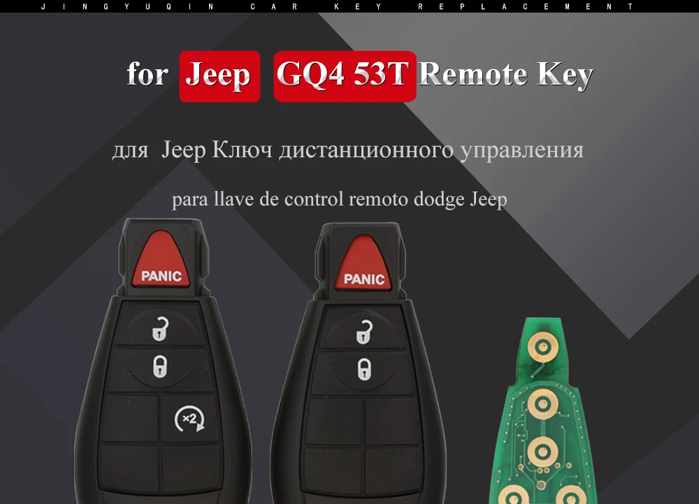 Keyforkess GQ4-53T ID46-PCF7961A Chip 433Mhz 3/4 pulsante telecomando portachiavi per auto per 2014-2019 Jeep Cherokee Fobik Keys Fob 9 Keyforkess GQ4-53T ID46-PCF7961A Chip 433Mhz 3/4 pulsante telecomando portachiavi per auto per 2014-2019 Jeep Cherokee Fobik Keys Fob -