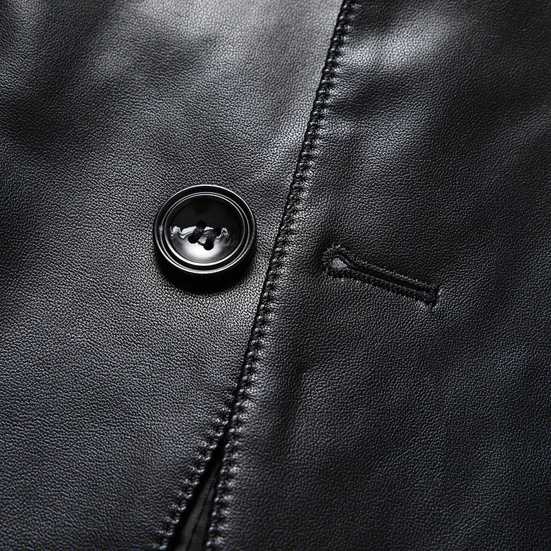 Plus Size 6XL 7XL 8XL Men's Leather Suit Jacket 2023 Autumn New Classic Black Business Casual Loose Pu Coats Male Brand 3