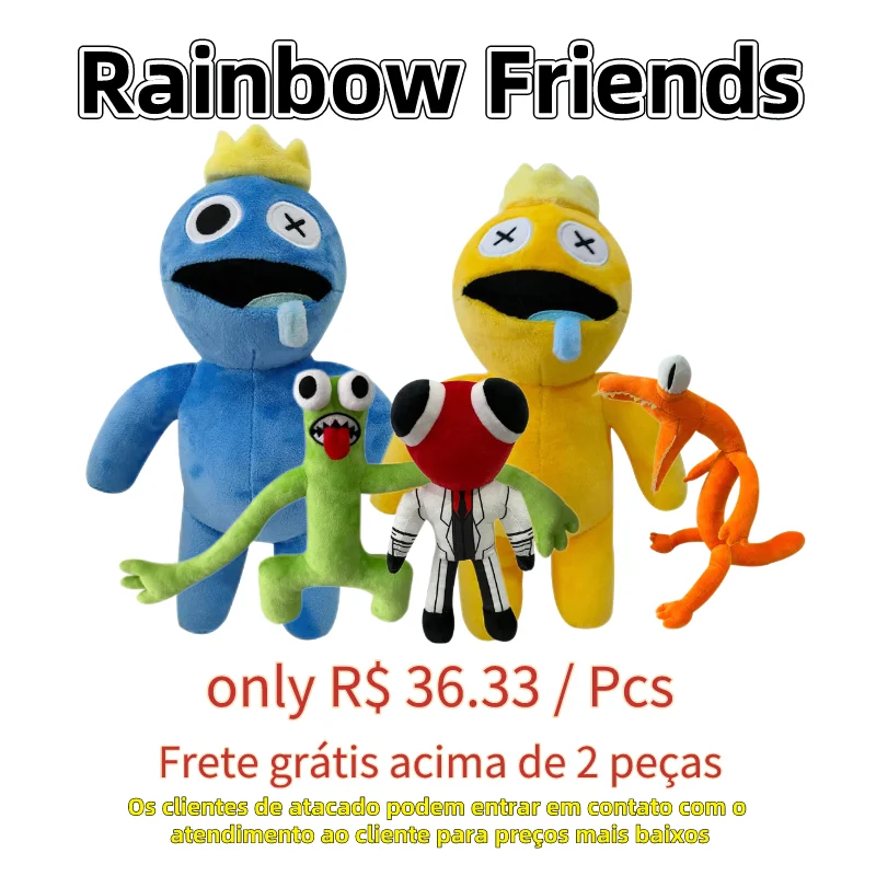 Rainbow Friends brinquedo de pelúcia boneco de pelúcia de desenho ...