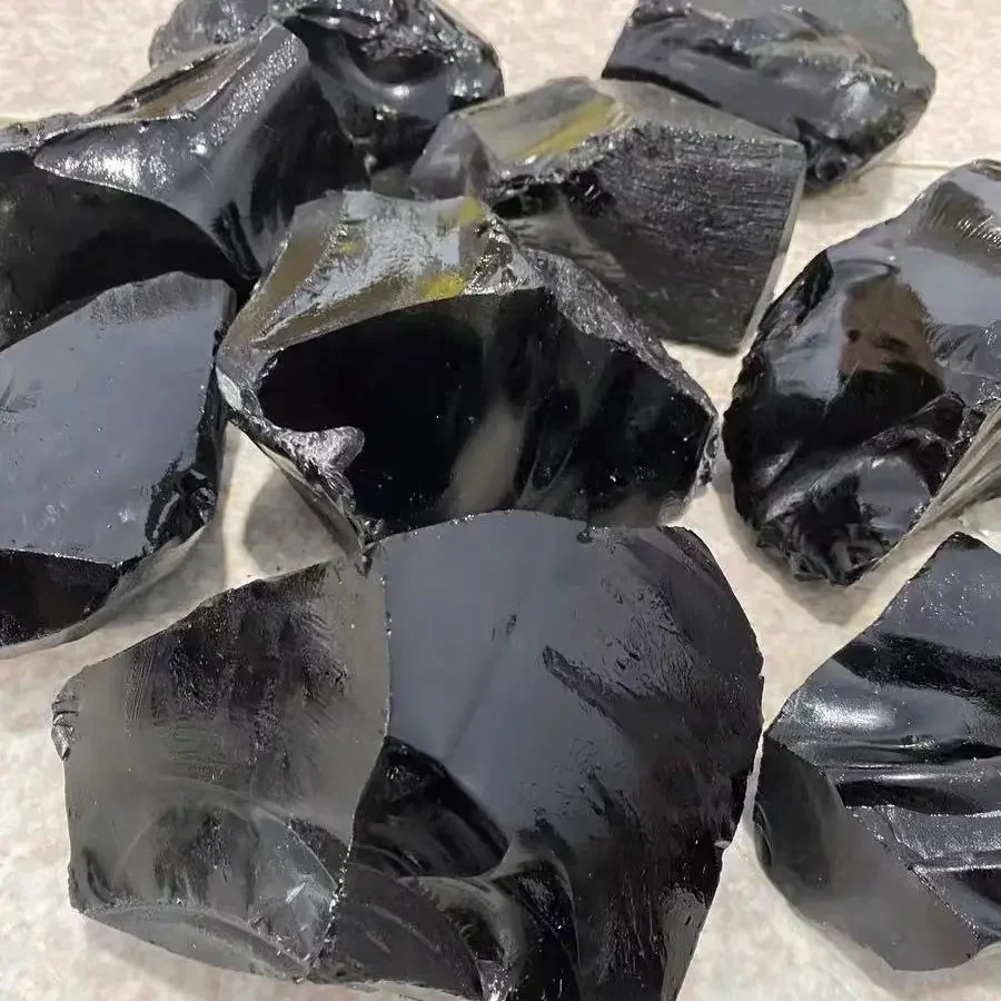 Natural Rough Black Obsidian Irregular Shape Raw Quartz Healing Crystals Stones Mineral Rock Specimen Decoration 6