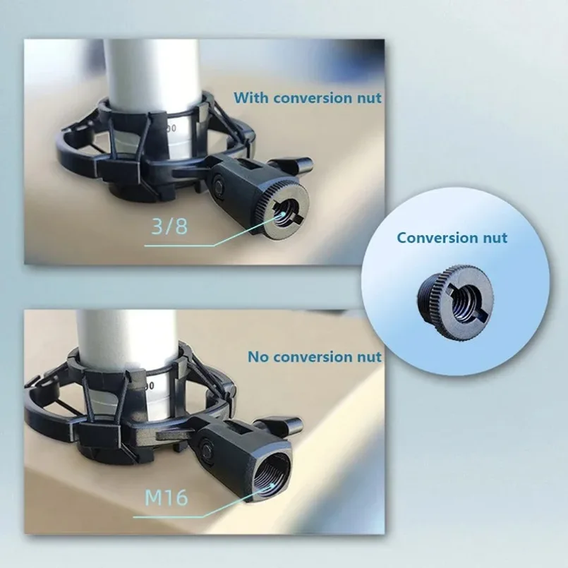 유니버설 프로페셔널 콘덴서 마이크 쇼크 마운트 홀더 스튜디오 레코딩 브래킷 (대형 다이어프램 마이크 클립용)