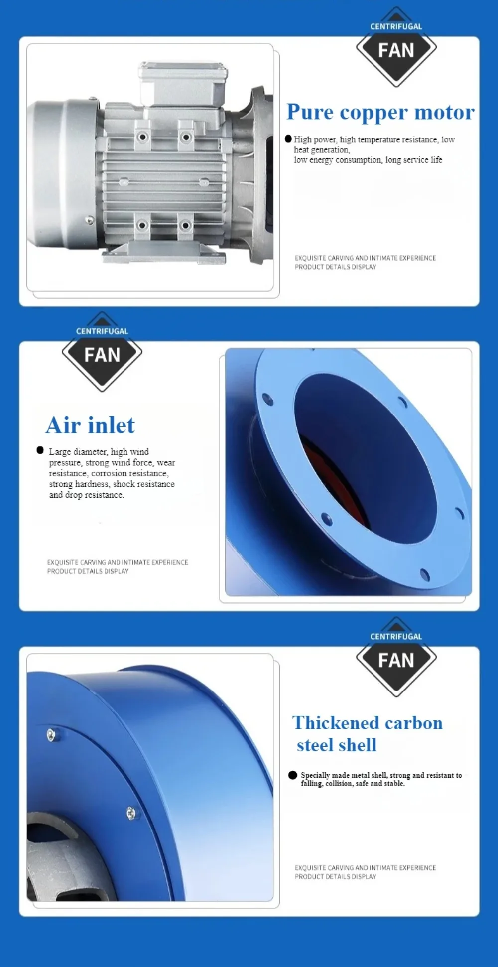 Boiler high temperature resistant centrifugal 220V small boiler induced draft fa