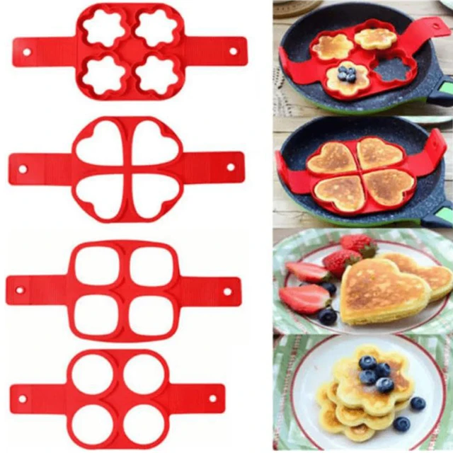 Cooking Tools Silicone Egg Mold  Silicone Egg Pancake Ring Mould - 2pcs  Breakfast - Aliexpress