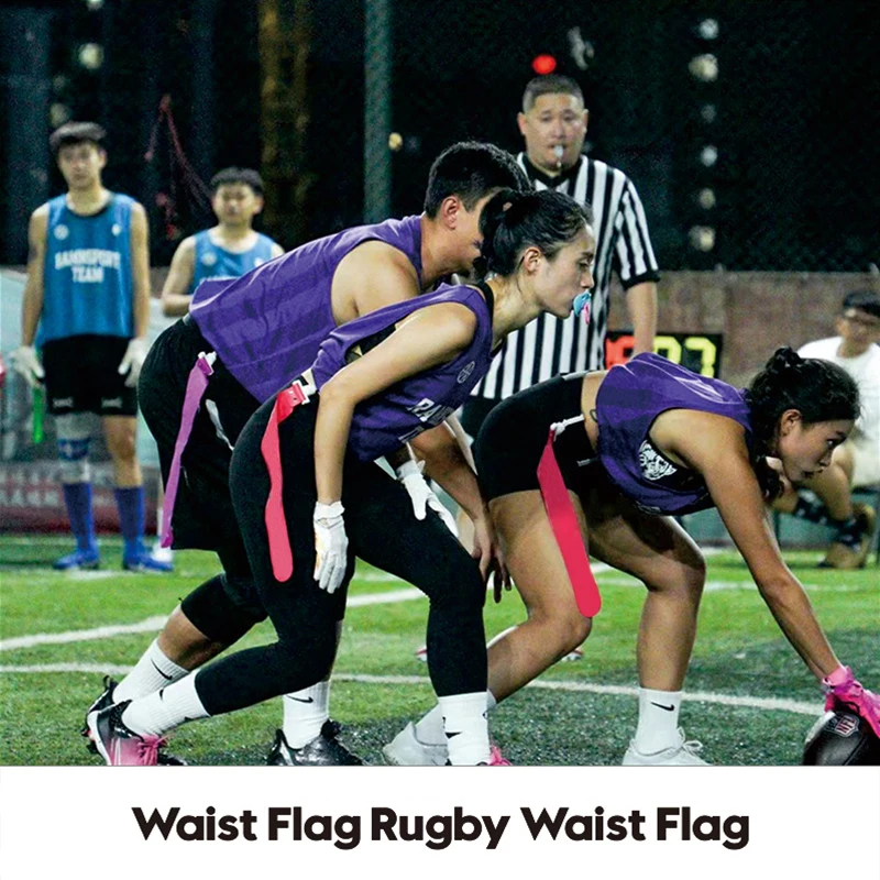 1PC Sports Waist Flag American Rugby Waist Flag Adjustable Competition Training PVC Adult And Child Equipment