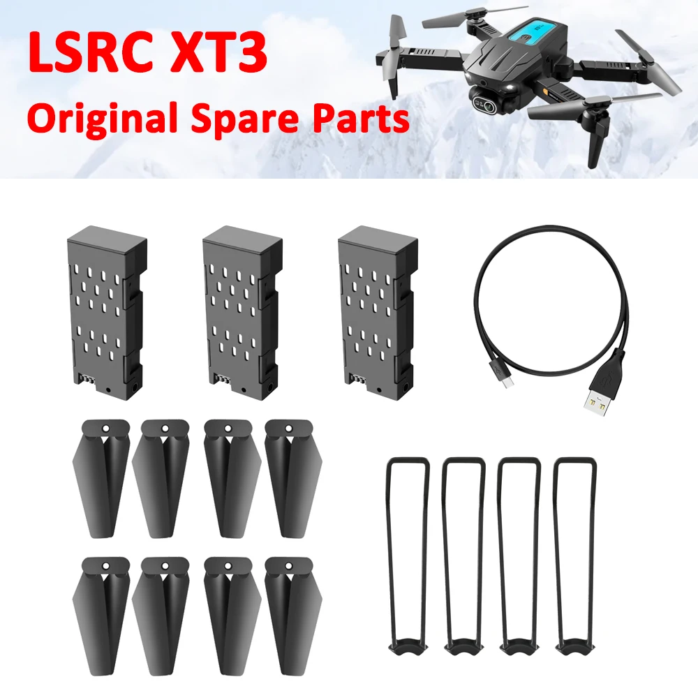 Lsrc Xt3 Mini Drone Pezzo Di Ricambio Originale Elica Puntelli Maple Leaf Blade Guard Telaio Protettivo Batteria Usb Charger Accessorio