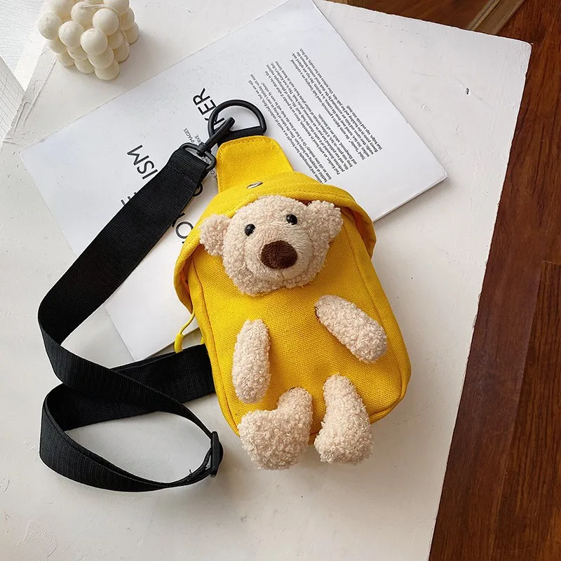 Teddy Bear Canvas Belt Bag