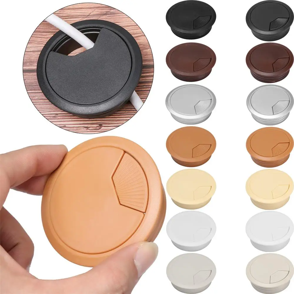 60/80mm Desk Cord Grommet Line Outlet Port Wire Hole Cover Threading Box Cover Cable Passing Box Office Table Cable Organizer cable hole cover,cable organizer,desk cord grommet