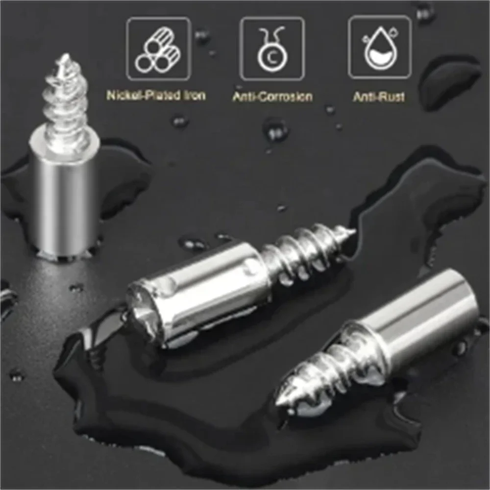 50Set Self Tapping Screw Layer Plate Holder Wardrobe Septum Brackets Fixed Screw Shelf Support Pegs with Non-Slip Sleeve