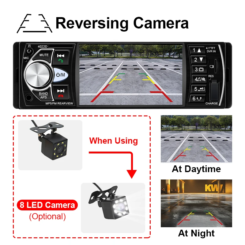 1Din Car Radios 4" Auto Audio Stereo 4022D MP3 Player USB Car Multimedia Player