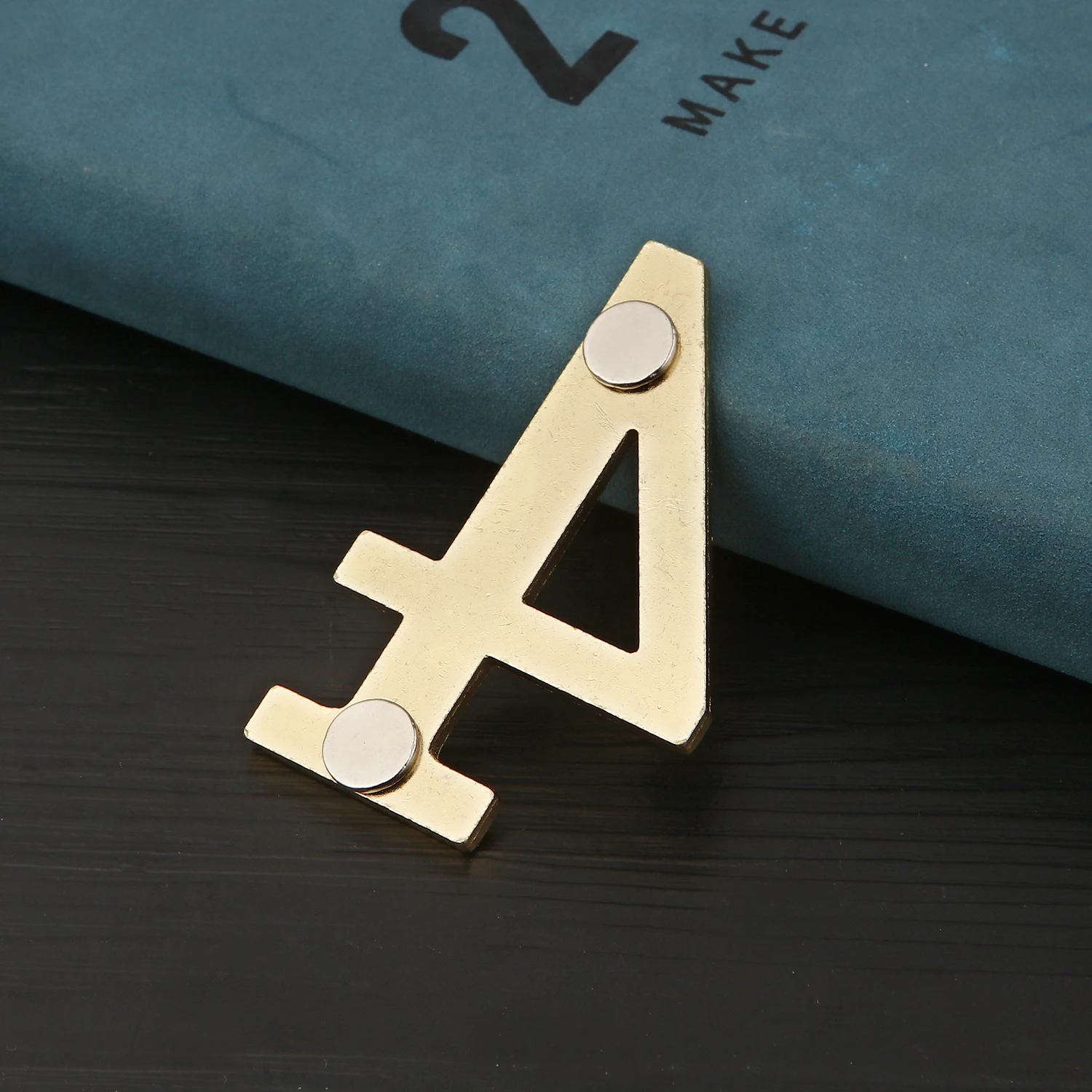House Number Golden Metal with Magnets