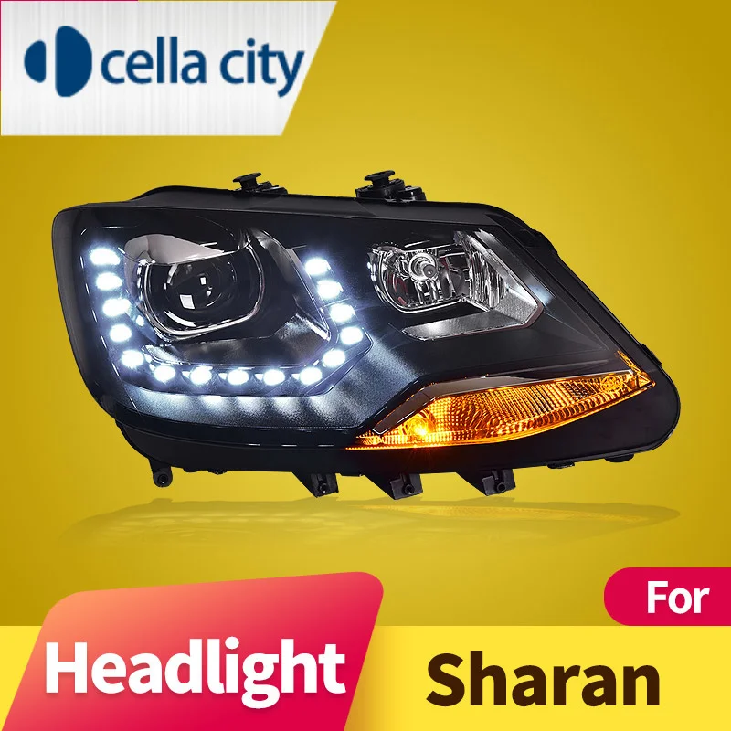 

Car Styling Head Lamp for Volkswagen Sharan Headlights 2012-2020 LED Headlight MPV DRL Hid Angel Eye Bi Xenon Beam Accessories