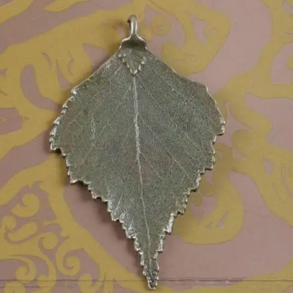 

2pcs 71x45mm antiqued bronze big leaf pendant G1727