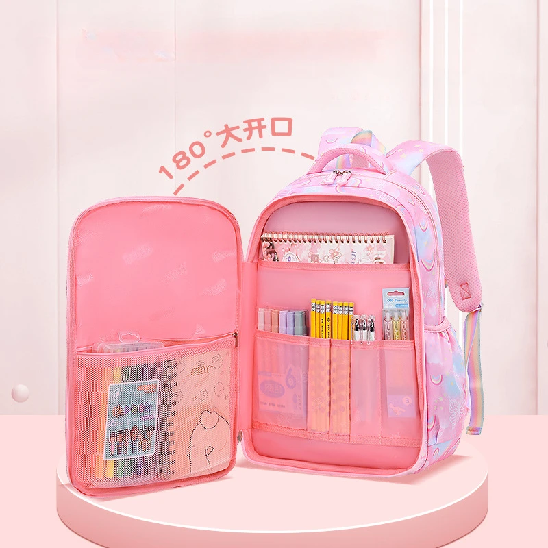 Kid Backpack for Girl Rainbow Butterfly Children Bookbag School Bag Primary School Backpack for Traveling Waterproof Mochilas 3