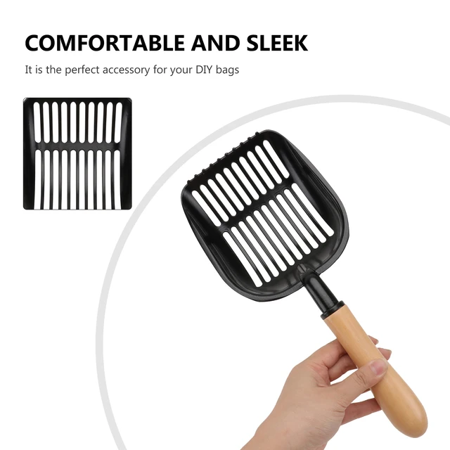 1Pcs Cat Litter Scooper Heavy-Duty Rustproof Aluminum Alloy Wooden Handle Tight Mesh Design Efficient Pet Waste Remover Comfort 4