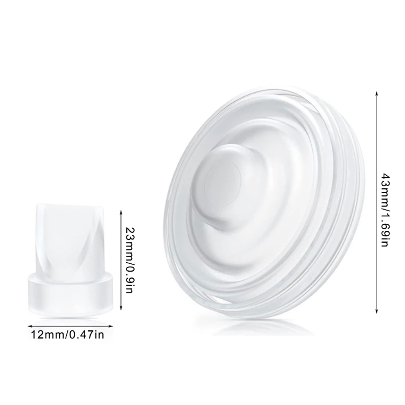 Electric Breast Pump Replacement Accessory Diaphragm Duckbill Valves Connector Soft Food-Grade Silicone for Wearable Breast Pump 6