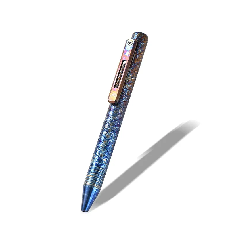 EDC 티타늄 합금 전술 펜, 다기능 크로바 창 차단기 도구, 고급 서명 쓰기 펜, 상자 포함 선물