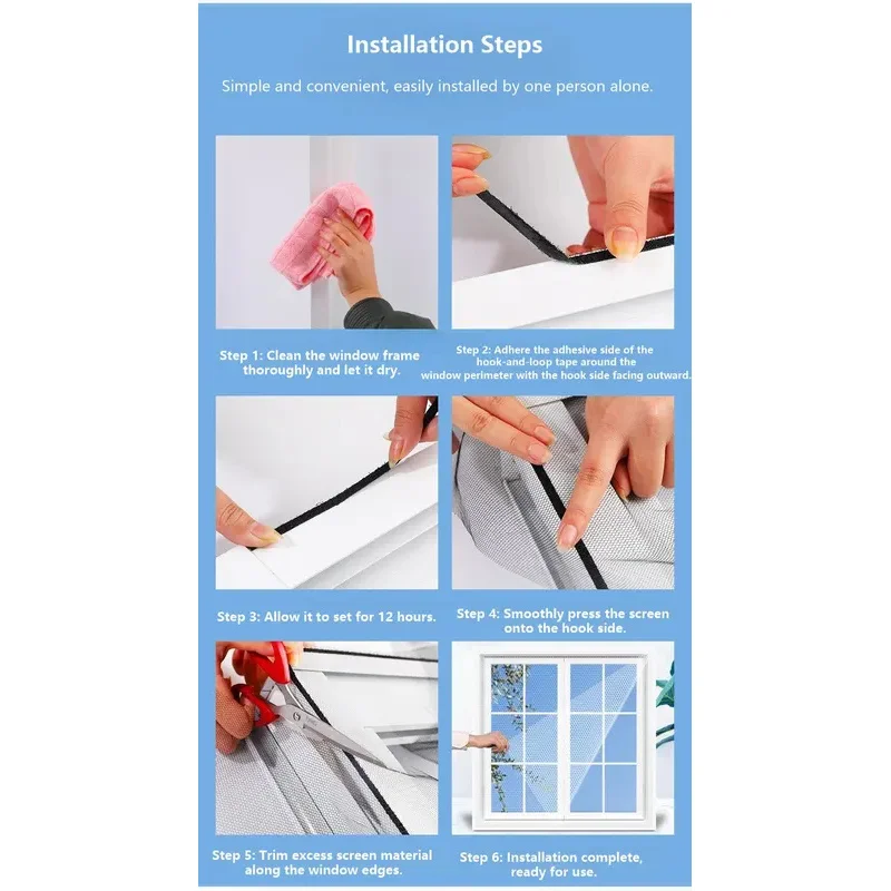 Mosquito Proof Window Film Mosquito-proof window protective thin gauze curtain door curtain net Home textiles Garden insect-proof