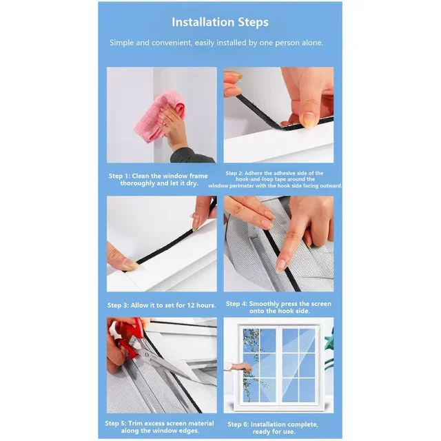 Film de protection pour fenêtre anti-moustiques, filet de rideau de porte en gaze fine, textiles pour la maison, produits anti-insectes de jardin 6