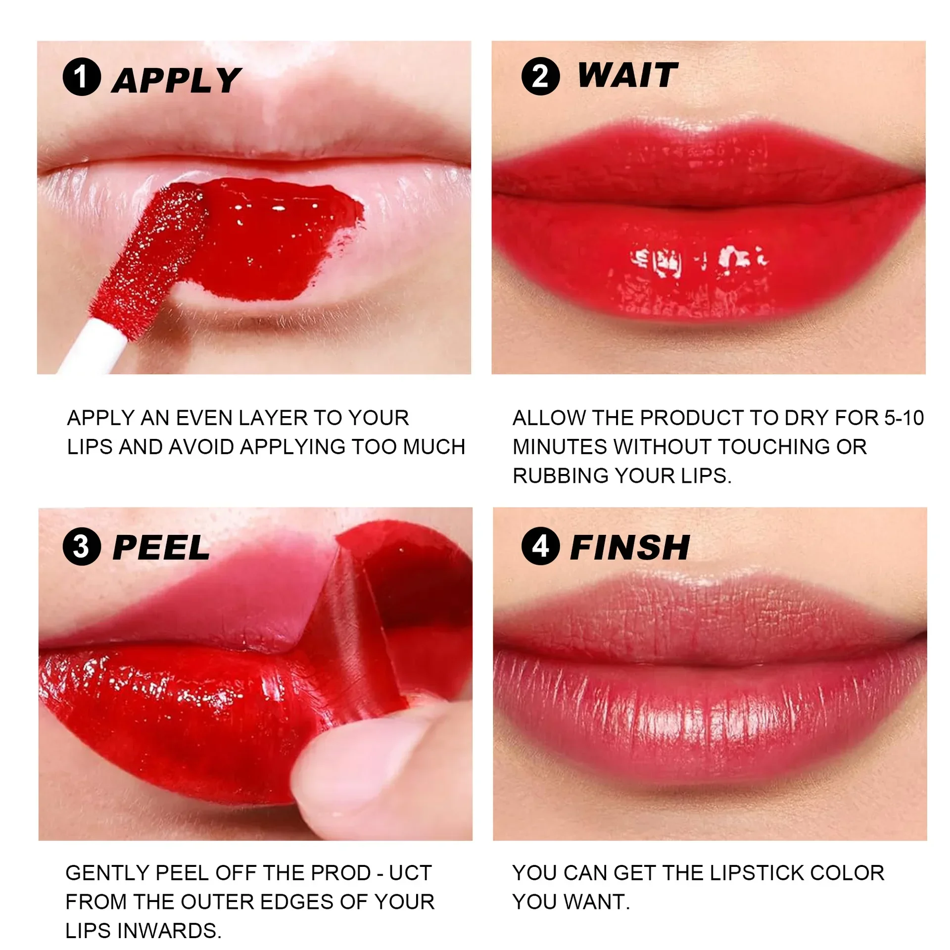 Waterproof Peel-off Lipgloss Matte Natural Mist Lip Tinted Long Lasting Lipstick Makeup Tattoo Glaze Tear Contour Stain Cosmetic 3