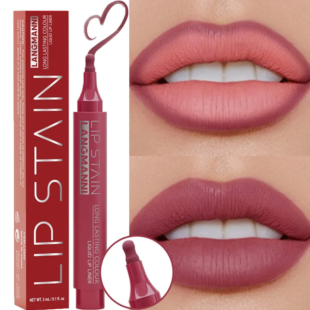 6 Colors Liquid Lip Liner Pencil Long Lasting Nude Lipstick Matte Lip Liner Stick Non-stick Cup Natural Lips Contour Pen Makeup_voghion.com