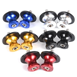 Premium Aluminum Motorcycle Swingarm Spools Set - 2PCS (10mm Blue)