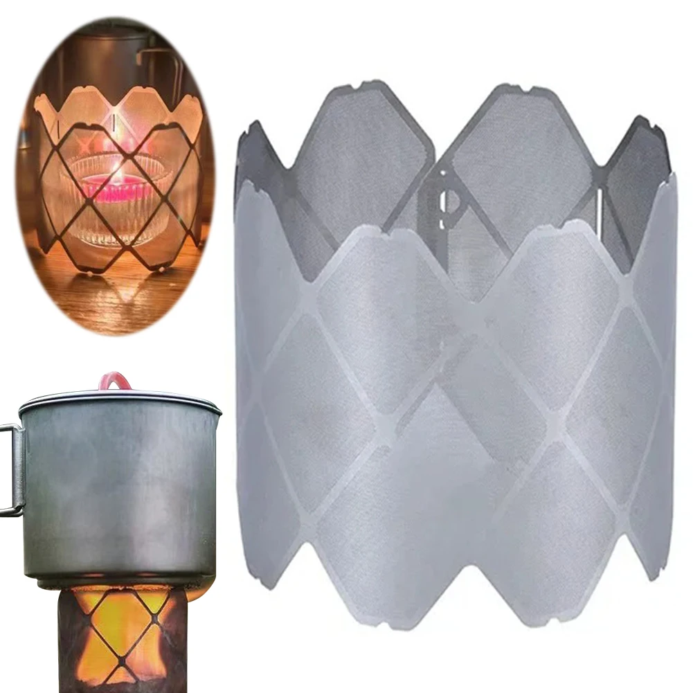 Camping Alcohol Stove Windscreen Stainless Steel Lightweight Windshield Camping Stove Windshield for Outdoor Camping Hiking