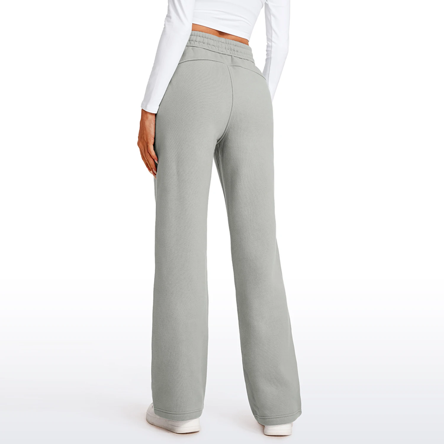 CRZ YOGA Autumn Winter Cotton Fleece Lined Sweatpants Women Straight Leg Casual Lounge Sweat Pants casual sports pants