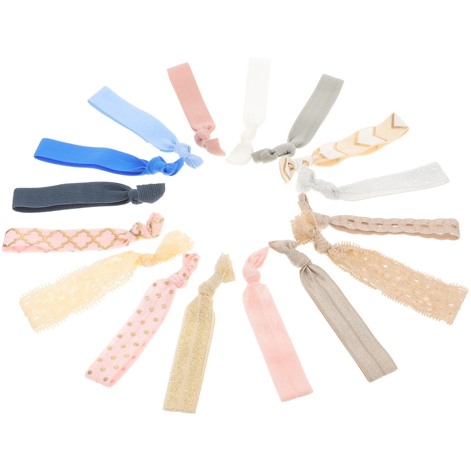 

30 Pcs Flower Printed Headdress Hair Rope Ribbon Rubber Band Decoration Knot Bands Decorative Ring Ponytail Holder Miss