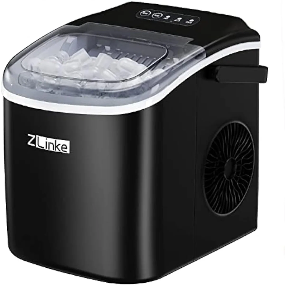 

Countertop Ice Maker, Ice Maker Machine 6 Mins 9 Bullet Ice, 26.5lbs/24Hrs, Portable Ice Maker Machine，Black | USA | NEW